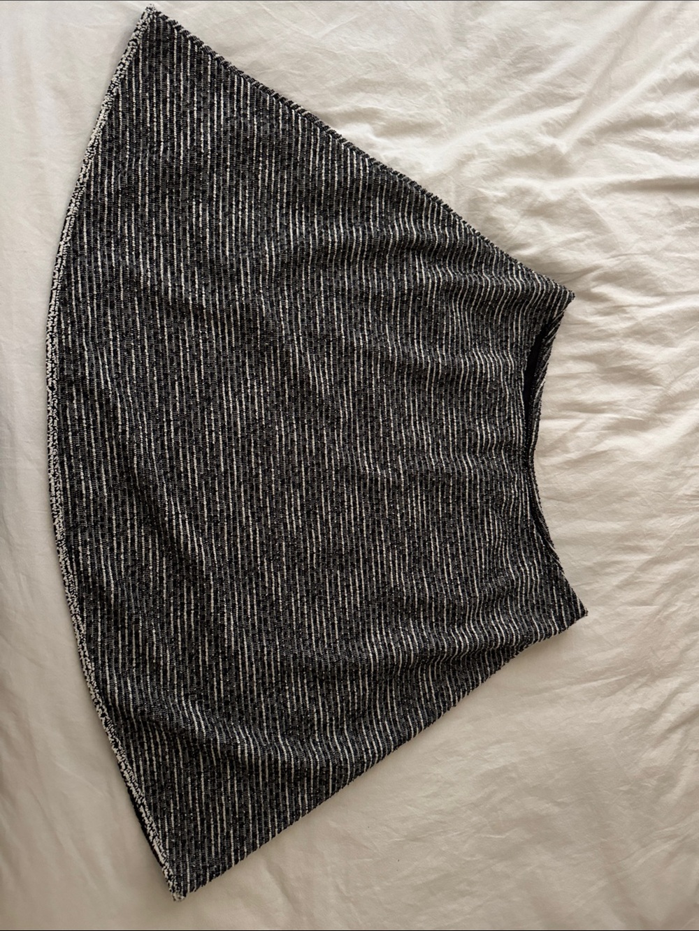 Max Studio Black & White Striped Circle Skirt
